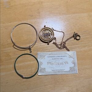 Harry Potter Jewelry set with Train Tickets